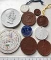 World Coins - Group of 10 porcelain medals in different sizes - 8x Meissen + 2x other - GERMANY 1920 - 1995