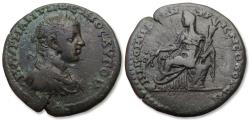 Ancient Coins - Æ 27mm Elagabalus, Bythinia, Nicomedia mint 218-222 A.D. - Demeter sitting on throne -