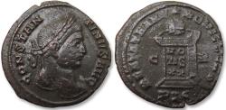 Ancient Coins - Constantine I The Great AE follis, Lugdunum (Lyon) mint cir. 321 A.D. - mintmark PLG -