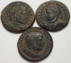 Ancient Coins - Group of 3x follis Constantinian Dynasty: Constantine I, Constantine II, Licinius circa 310-337 A.D.