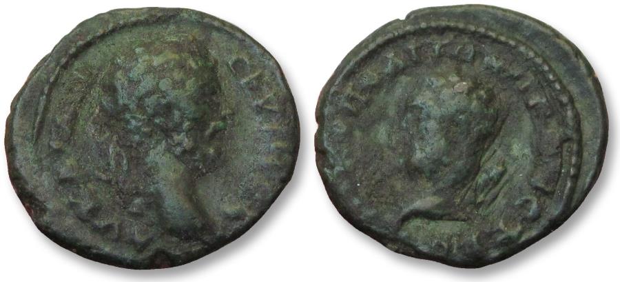 Ancient Coins - AE 18 (assarion) Septimius Severus, - Nikopolis ad Istrum 193-211 A.D. - RARE bust left of Herakles -