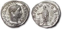 Ancient Coins - AR denarius Severus Alexander, Rome mint 227 A.D.