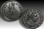 Ancient Coins - AE 1/2 follis - half follis Constantine I The Great, Treveri (Trier) circa 310-311 A.D. - MARTI CONSERV - rare, near mint state