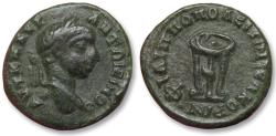 Ancient Coins - AE 18mm provincial coin (assarion) Elagabalus, Thrace, Philippopolis mint 218-222 A.D. - The Delphic tripod reverse -