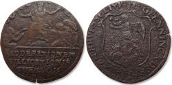 World Coins - Spanish Netherlands AE jeton Brussels 1587: counter of the city of Brussels