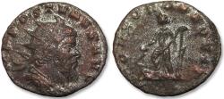 Ancient Coins - BI silvered antoninianus Aureolus, Mediolanum mint 267-268 A.D. - very rare variety: AEQVIT instead of EQVIT