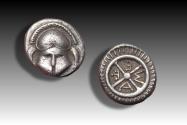 Ancient Coins - AR diobol THRACE, Mesambria circa 420-320 B.C.