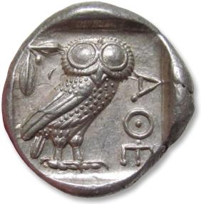 AR tetradrachm 454-404 B.C. Attica, Athens - beautiful high quality ...