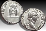 Ancient Coins - AR denarius Domitian / Domitianus, Rome mint circa 82 A.D. - TR POT COS VIII P P -