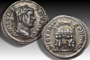 Ancient Coins - AR argenteus Maximianus Herculius, Ticinum mint circa 295 A.D.