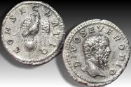 Ancient Coins - AR denarius DIVO Septimius Severus, Rome mint after 211 A.D. - beautifully centered -