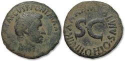 Ancient Coins - AE As Augustus, Rome mint circa 7 B.C. - struck under Marcus Salvius Otho as moneyer -