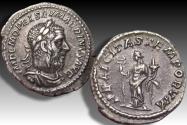 Ancient Coins - AR silver denarius Macrinus, Rome mint 217-218 A.D. - FELICITAS TEMPORVM -