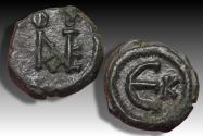 Ancient Coins - AE pentanummium Justin II / Justinus II, Cyzicus mint 565-578 A.D. - Ex Munzen Auktion Essen with ticket -
