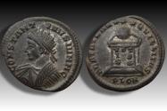Ancient Coins - Æ Follis / Nummus Constantine II as Caesar, LONDON mint 316-337 A.D. - BEATA TRANQVILLITAS / mintmark PLON
