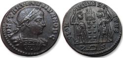 Ancient Coins - Constantine II Caesar AE follis, Rome mint 333-335 A.D. - mintmark R (wreath) S -