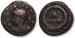 Ancient Coins - AE 14mm Constantine I - the foundation of Constantinople - mintmark CONSЄ - 330 A.D.