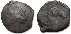 Ancient Coins - AE 29mm Dishekel CARTHAGE, Zeugitania - FIRST Punic War issue - mint on Sardinia circa 264-241 B.C.