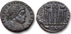 Ancient Coins - Constantine II Caesar AE follis, Lugdunum (Lyon) mint 330-335 A.D. - mintmark ⁕SLG - superb coin