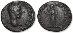 Ancient Coins - AE 20 (assarion) Diadumenianus, Moesia, Marcianopolis 217-218 A.D. - Hygieia feeding snake reverse -