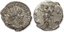 Ancient Coins - BI silvered antoninianus Postumus, Treveri or Cologne mint 268 A.D. - PAX AVG -