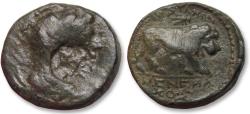 Ancient Coins - 20mm AE coin LYDIA, Sardes / Sardeis circa 200-133 B.C. - under Menemachos as magistrate - with countermark