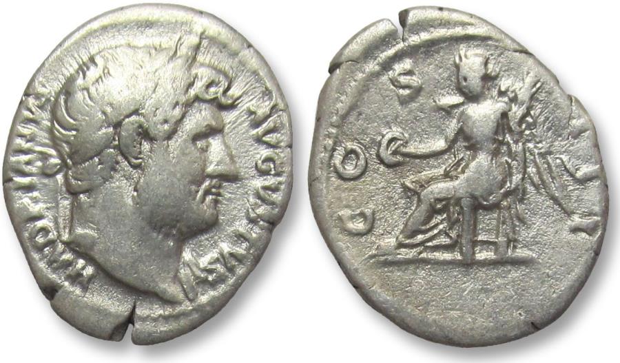 AR denarius Hadrian / Hadrianus, Rome 128-132 A.D. - Annona or ...