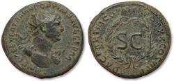 Ancient Coins - 24mm AE dupondius Trajan / Trajanus, struck in Rome for circulation in Syria - circa 115-116 A.D.