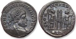 Ancient Coins - Constantine II Caesar AE follis, Lugdunum (Lyon) mint 330-332 A.D. - mintmark •SLG - beauty