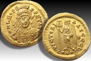 Ancient Coins - AV gold solidus Leo I, Constantinople mint circa 462-466 A.D. - Officina S -