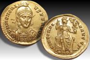 Ancient Coins - AV gold solidus Honorius, Constantinople mint, 3rd officina (Γ) 395-402 A.D.
