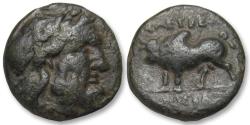 Ancient Coins - AE 16 LYDIA, Tralles / Tralleis as Seleukeia circa 250-200 B.C. - magsitrate Artemidoros (?) - scarce