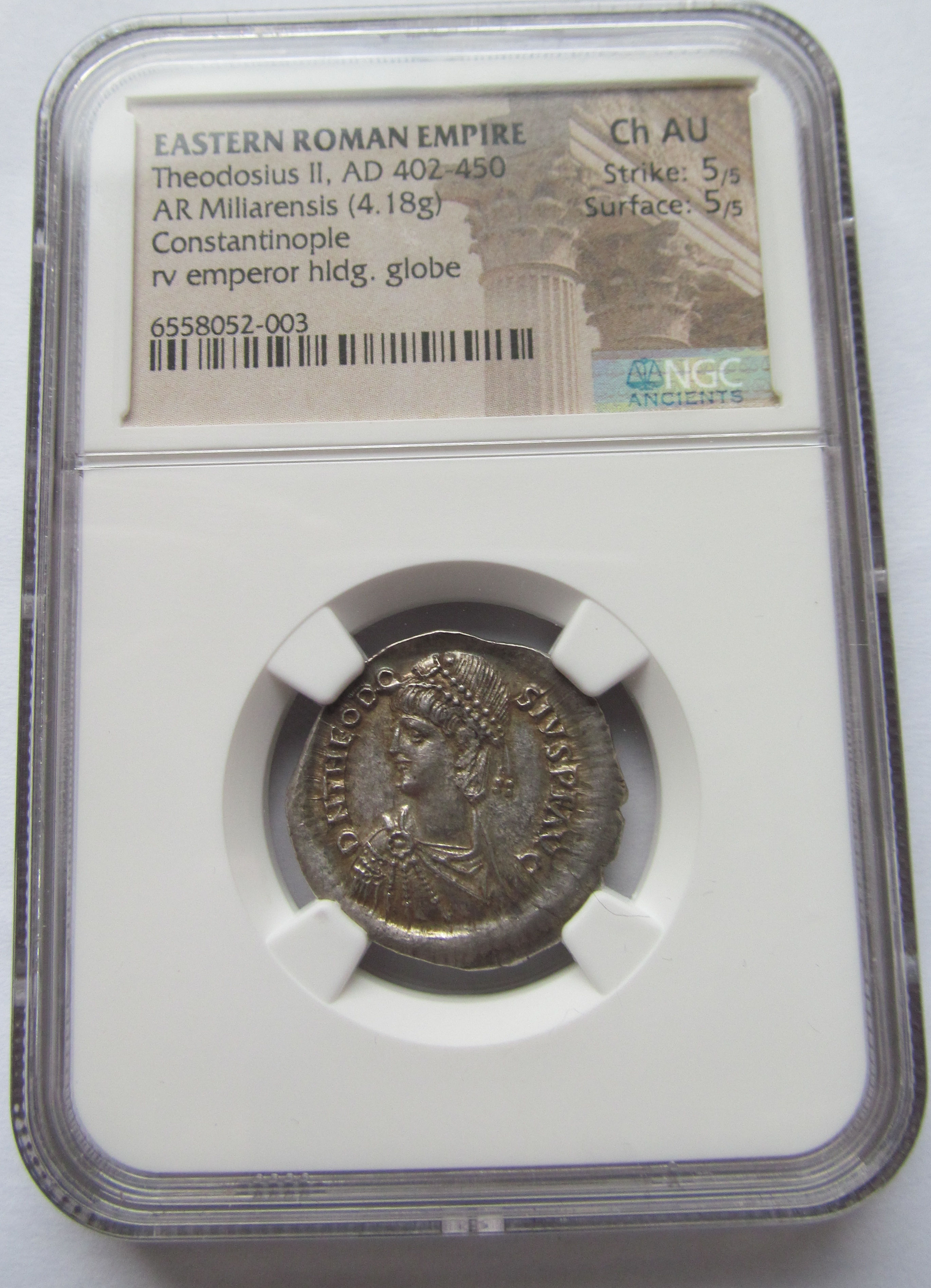 AR miliarense / miliarensis Theodosius II, Constantinople mint