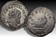 Ancient Coins - BI silvered antoninianus Postumus, Treveri or Colonia Agrippinensis mint 261 A.D. - LAETITIA AVG -