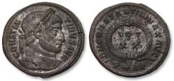 Ancient Coins - AE (silvered) follis Constantine I The Great, Arelate (Arles) mint circa 322-323 A.D. - mintmark P✷AR -