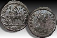 Ancient Coins - Silvered antoninianus Probus, Rome mint circa 281-282 A.D. - ADVENTVS AVG, R (thunderbolt) Z -