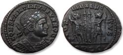 Ancient Coins - Constantine II Caesar AE follis, Lugdunum (Lyon) mint 330-335 A.D. - mintmark ⁕PLG -