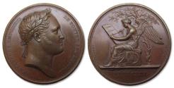 World Coins - Napoleonic Wars: original 40mm Bronze medal 1814, Tsar Alexander I of Russia visits Paris