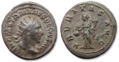 Ancient Coins - AR antoninianus Trajan Decius, Rome mint 250-251 A.D. - VBERITAS AVG - heavy 5,02 gram coin