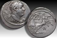 Ancient Coins - AR denarius Faustus Cornelius Sulla, Rome mint 56 B.C.