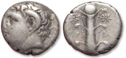 Ancient Coins - AR didrachm CYRENAICA, Cyrene circa 308-277 B.C. - Magas, halfbrother of Ptolemy I, as Ptolemaic governor-