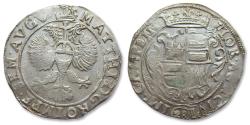 World Coins - Netherlands - city of Kampen/Campen, 40mm silver florin of 28 stuiver, no date (1665-1672) - spelling error AGR on rev