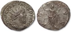 Ancient Coins - BI silvered antoninianus Postumus, Treveri or Cologne mint 268 A.D. - PAX AVG -