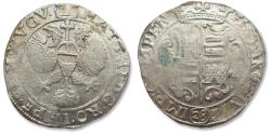 World Coins - Netherlands - city of Kampen/Campen, 39mm silver florin of 28 stuiver, no date (1665-1672) - spelling error A over V on obverse