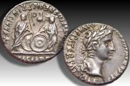 Ancient Coins - AR denarius Augustus, Lugdunum (Lyon) mint circa 2 B.C. - 4 A.D.