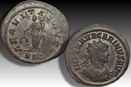 Ancient Coins - Silvered antoninianus Carinus as Augustus, Rome mint 3rd officina circa 284-285 A.D. - AEQVITAS AVGG / KAΓ - scarce !