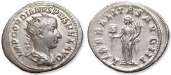 Ancient Coins - AR silver antoninianus Gordian III / Gordianus III, Rome mint circa 240-241 A.D. - LIBERALITAS AVG III -