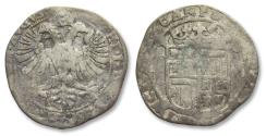 World Coins - Silver Arendschelling of 6 stuiver no date (1612-1619 A.D.) city of Kampen / Campen - in name of Matthias I