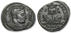 Ancient Coins - AE follis / nummus Constantine I, Siscia, 2nd officina circa 320 A.D. - VIRTVS EXERCIT, BSIS✱ - scarce issue/var.!