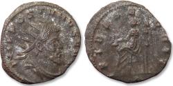 Ancient Coins - Silvered antoninianus Aureolus, Mediolanum (Milan) 1st officina 267-268 A.D. - scarce -
